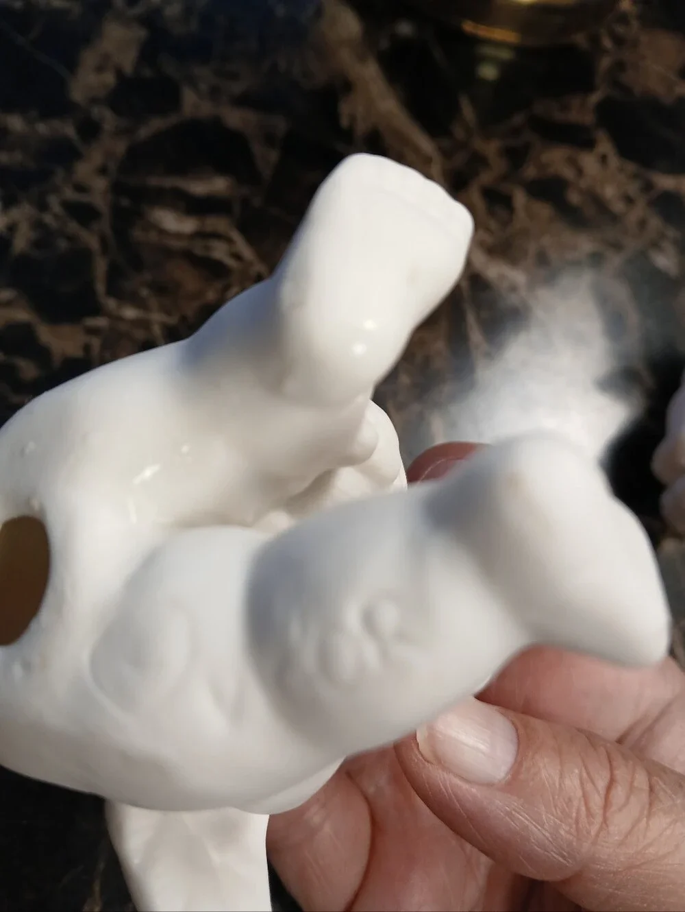 2 Vintage Vigor Angel Cherubs Figurines Shelf Sitters White Whimsy